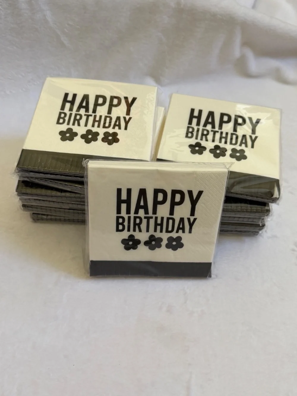 Lot of 12 Santa Barbara Design Studio Happy Birthday Napkins 240 Count Sealed 🎂